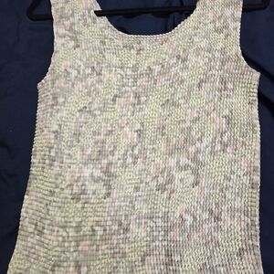 Textured Multicolor Sleeveless Top